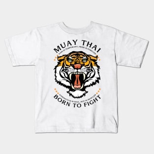 Muay Thai Born to Fight Tiger Kids T-Shirt